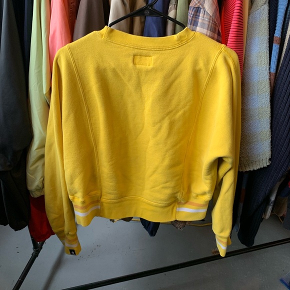 Yellow Women's Converse Crop Sweater - Picture 3 of 3